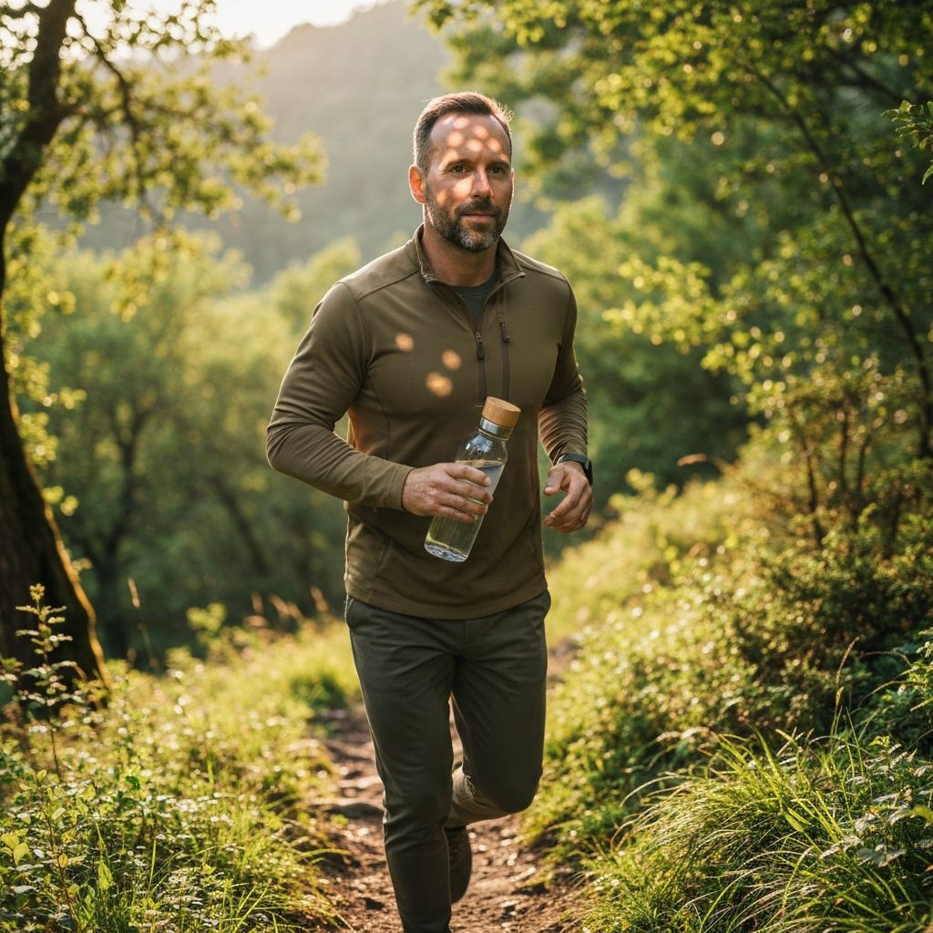 Man enjoying healthy outdoor lifestyle