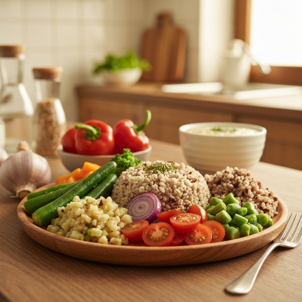 Balanced nutritious meal